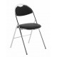 Milan Folding Black Vinyl Chair